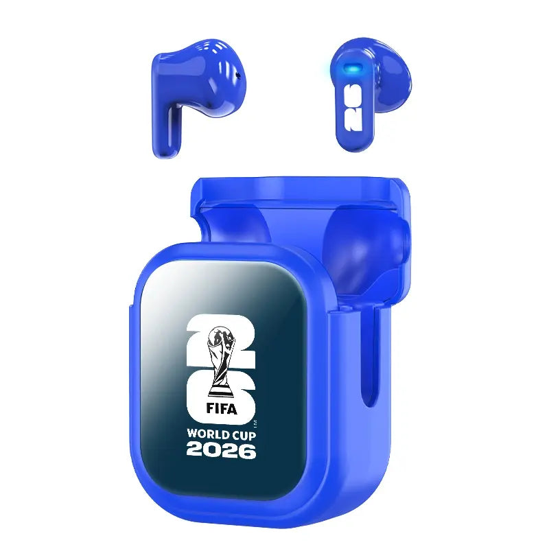 Experience the Game Like Never Before with 2026 FIFA Wireless Bluetooth Earbuds - Real-Time Translator, 55 Hours Playtime, Ultra Low Latency, and IPX5 Waterproof Design for Ultimate Football Fan Experience!