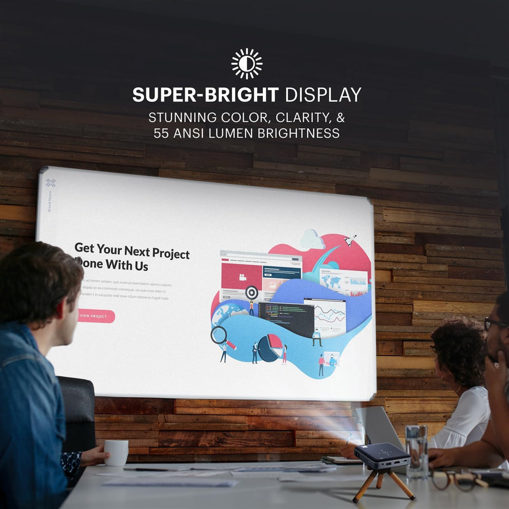 Experience Stunning HD Entertainment Anywhere with the Luma 150 Pico Projector - Sleek, Portable, and Powerful!