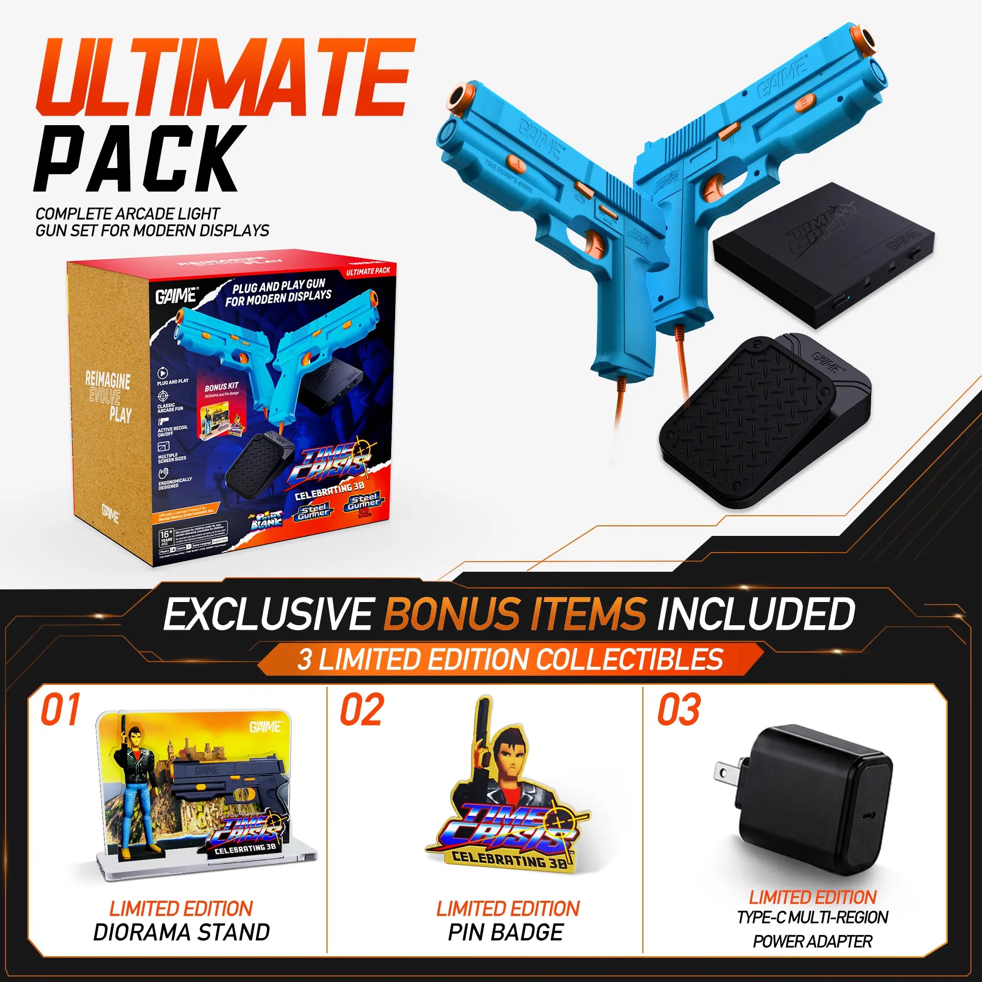 Experience the Future of Gaming with the GAIME Advanced AI Vision Light Gun System - Plug & Play Motion Shooting for Classic Arcade Fun!