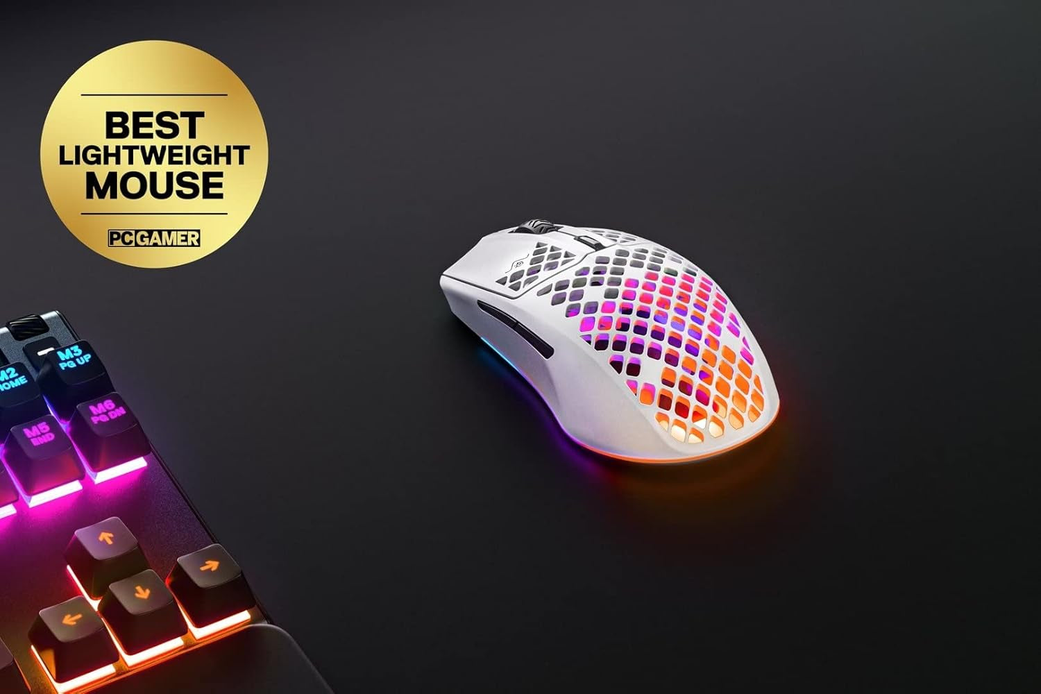 Elevate Your Gaming Experience with the SteelSeries Aerox 3 Wireless RGB Gaming Mouse - Ultra-Lightweight, Water-Resistant Design with 18K DPI Sensor