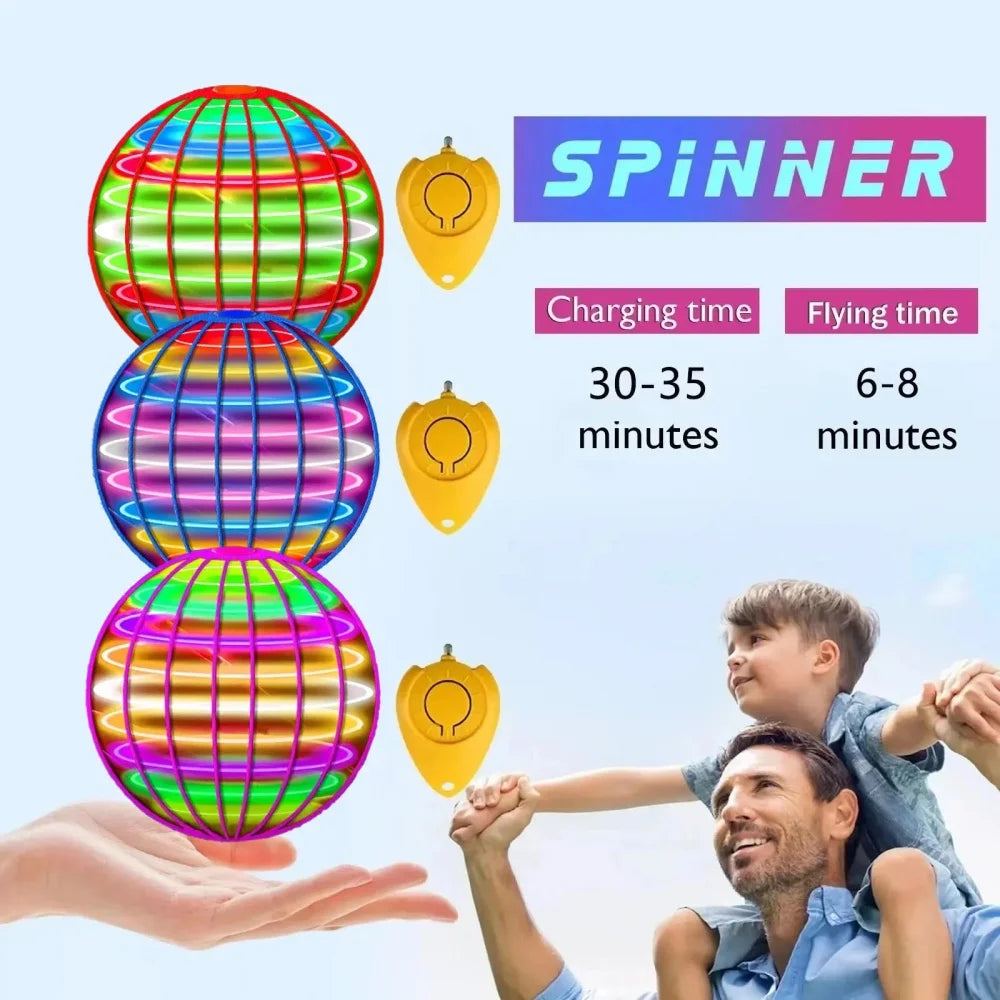 Experience the Magic of Flight with the Flying Ball - Hand-Controlled LED Cosmic Globe for Kids!