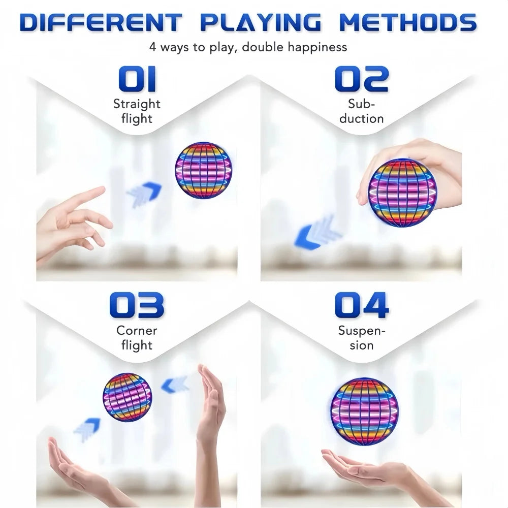 Experience the Magic of Flight with the Flying Ball - Hand-Controlled LED Cosmic Globe for Kids!