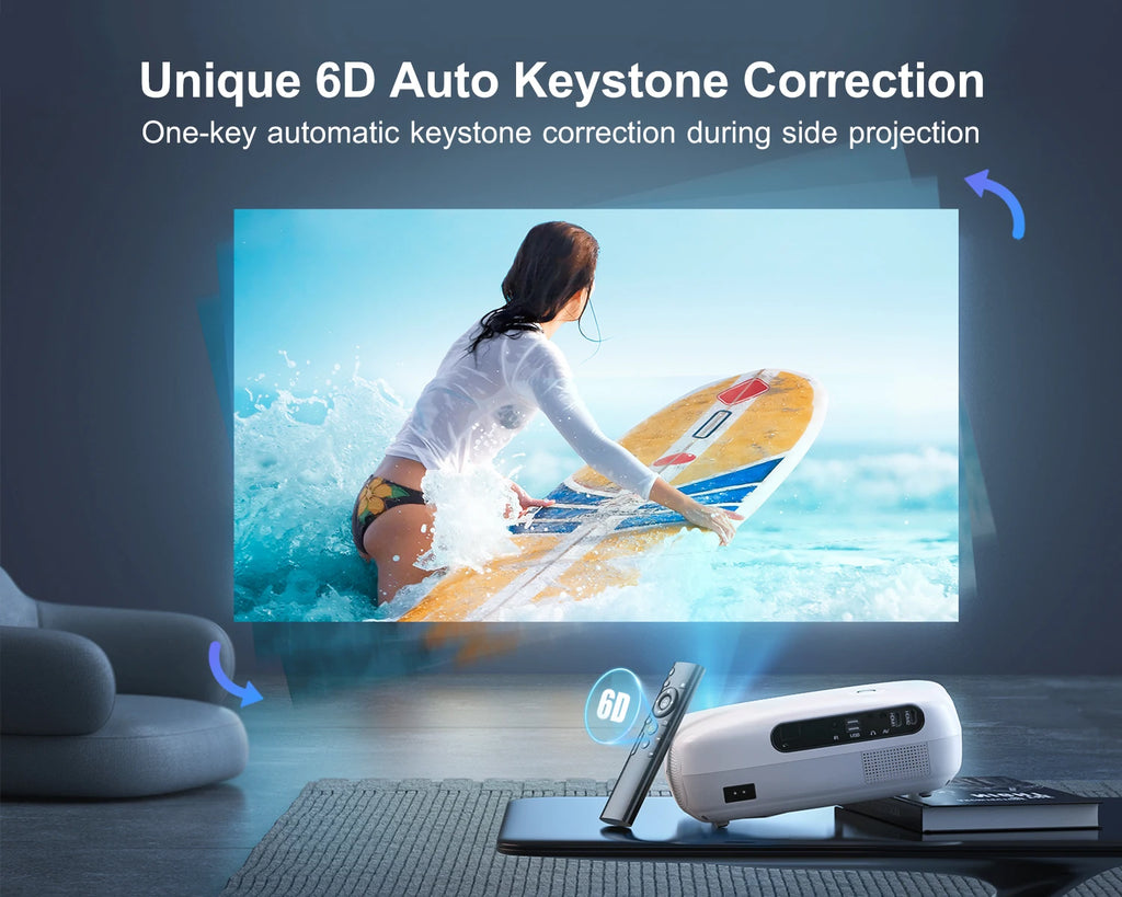 Experience Stunning Clarity with the K7 Full HD 1080P Projector - 5G WiFi & Bluetooth Enabled for Ultimate Home & Outdoor Entertainment