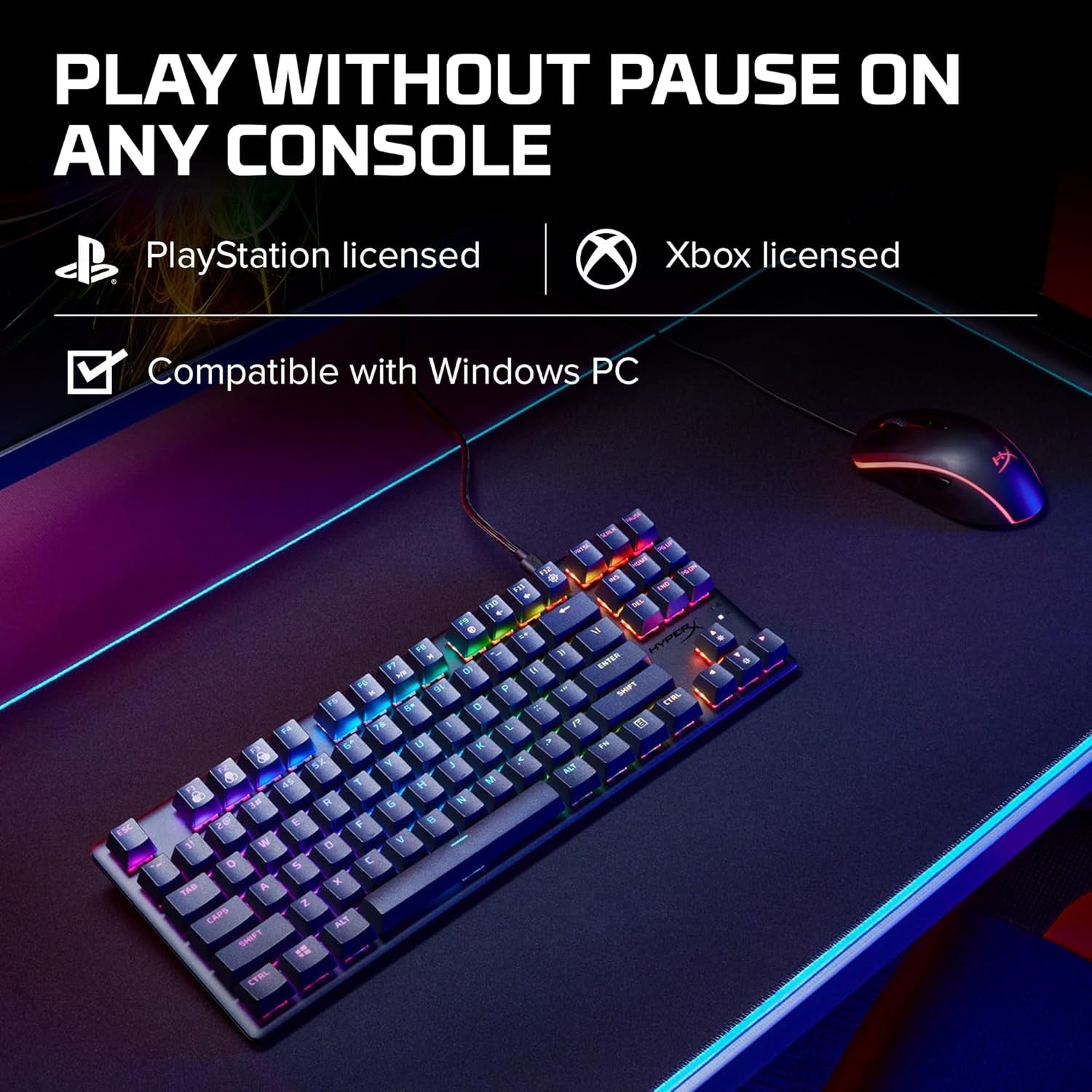 Elevate Your Gaming Experience with the HyperX Alloy Origins Core - Tenkeyless Mechanical Keyboard with RGB Backlighting and Customizable Macros