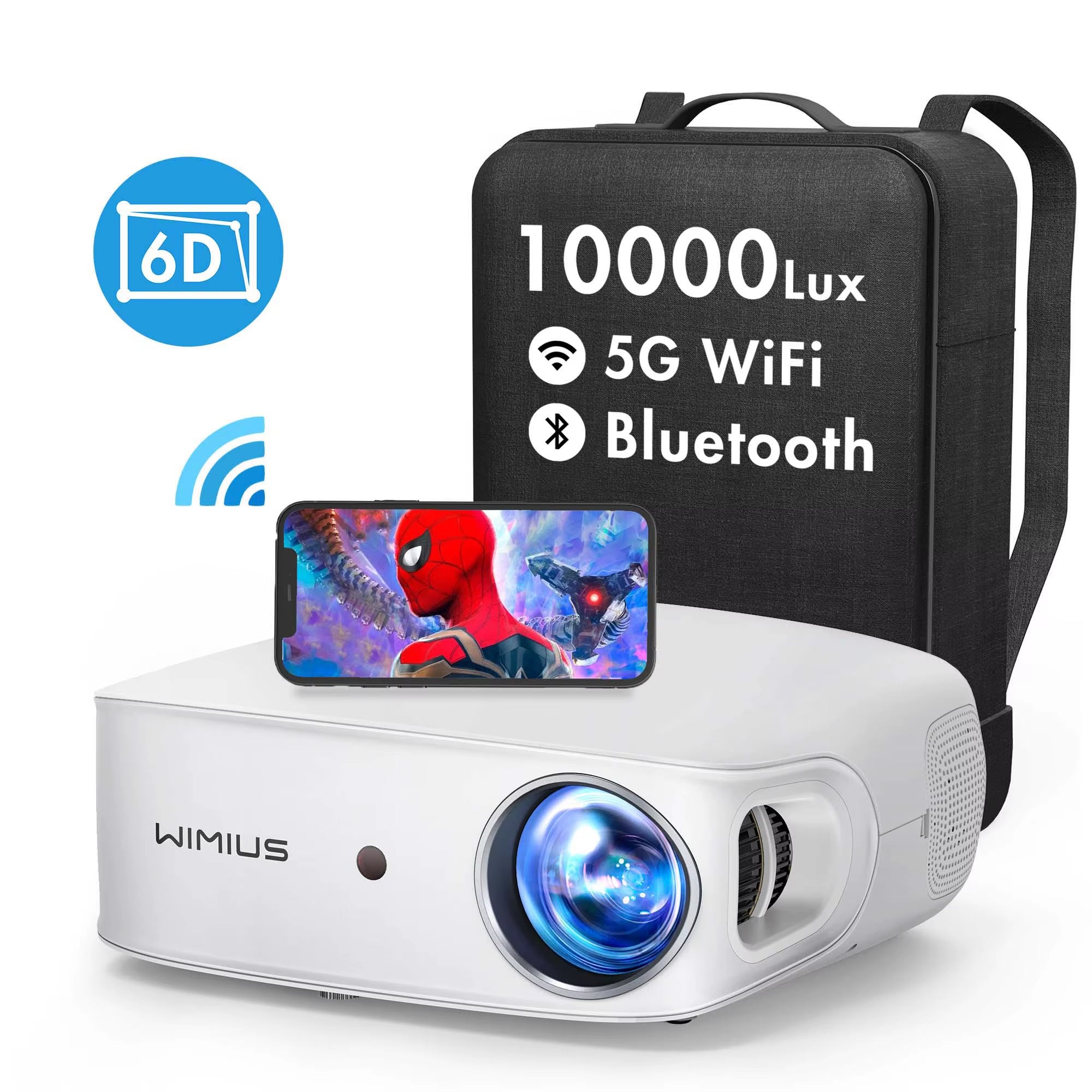 Experience Stunning Clarity with the K7 Full HD 1080P Projector - 5G WiFi & Bluetooth Enabled for Ultimate Home & Outdoor Entertainment