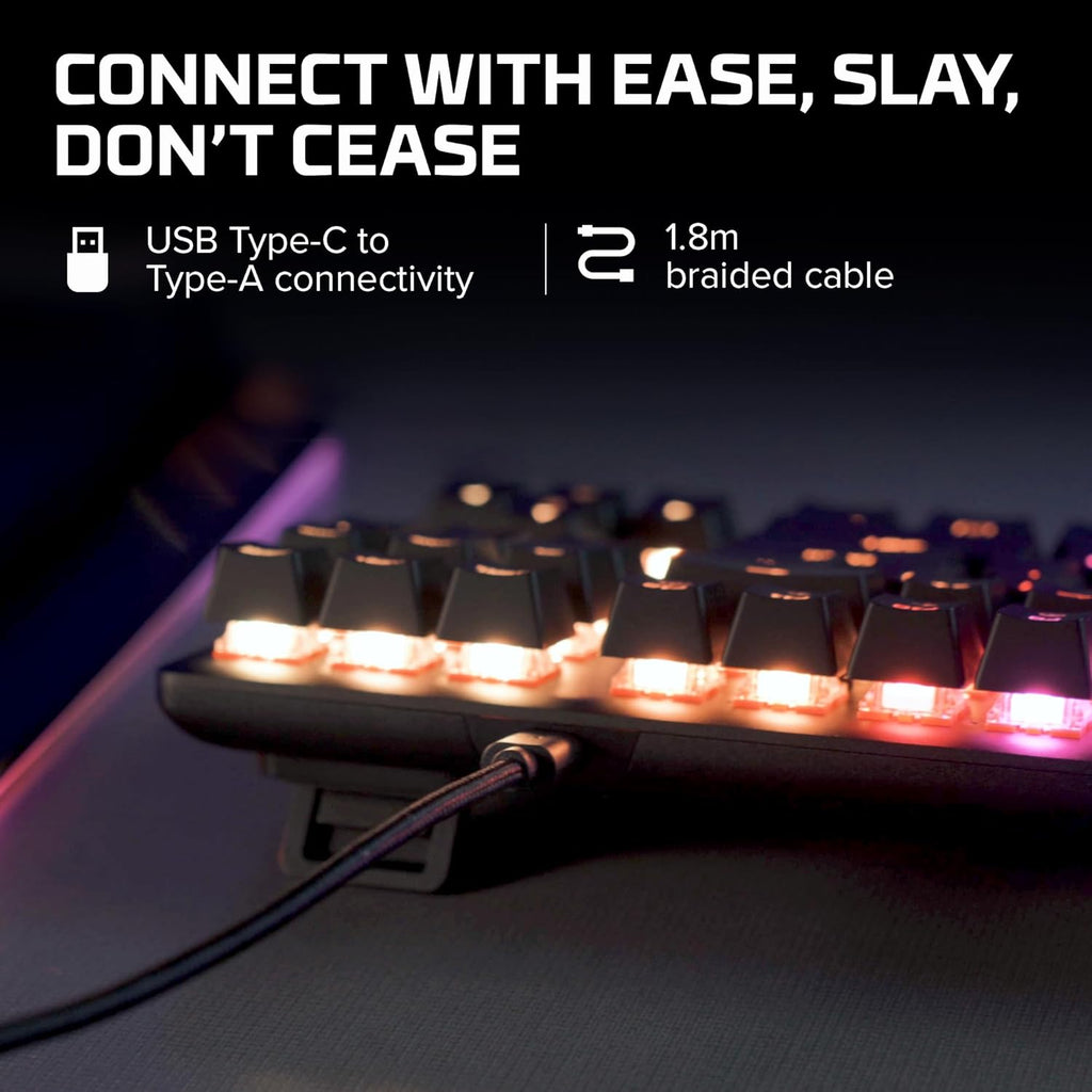 Elevate Your Gaming Experience with the HyperX Alloy Origins Core - Tenkeyless Mechanical Keyboard with RGB Backlighting and Customizable Macros